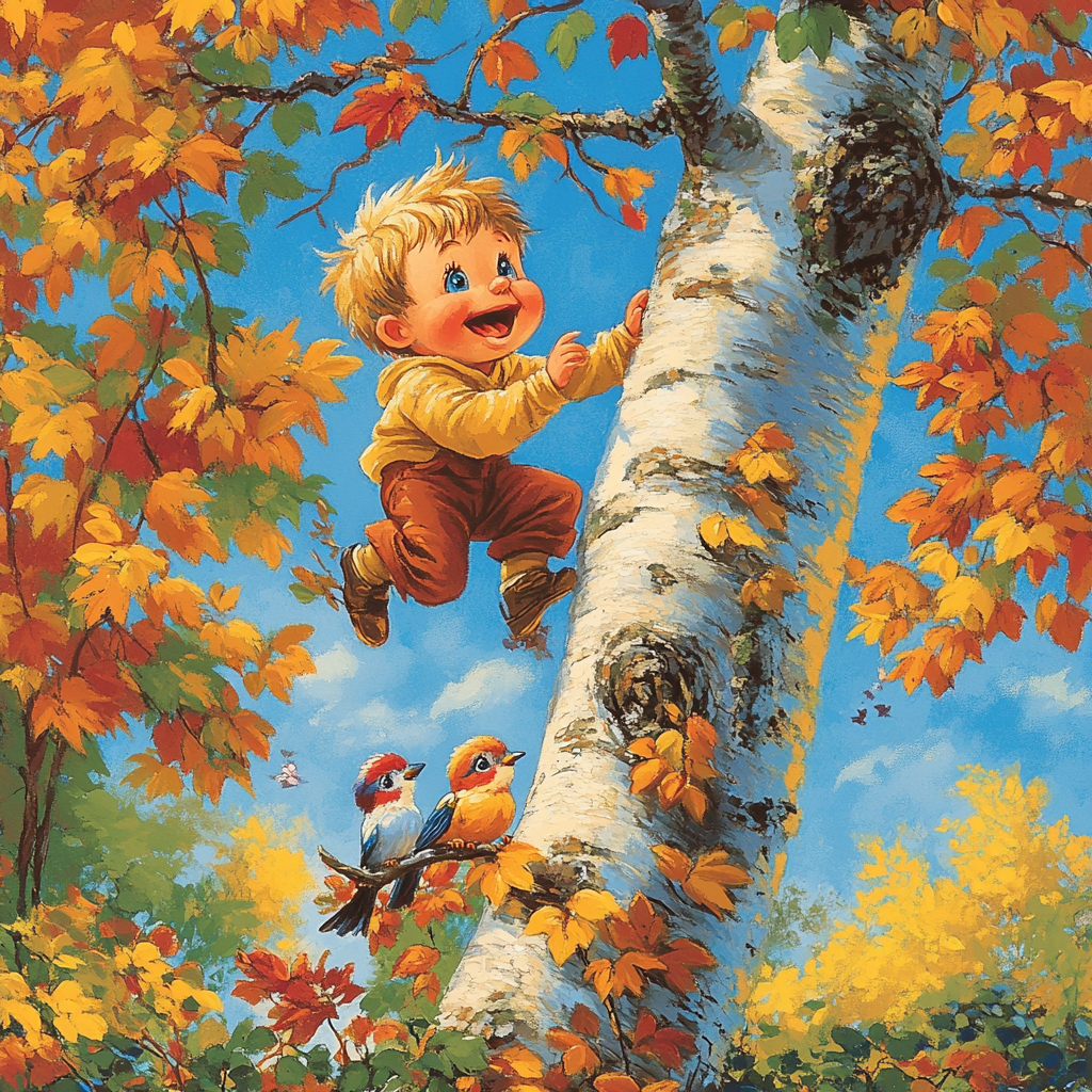 Huey And Dewey Tree Climb paint by color