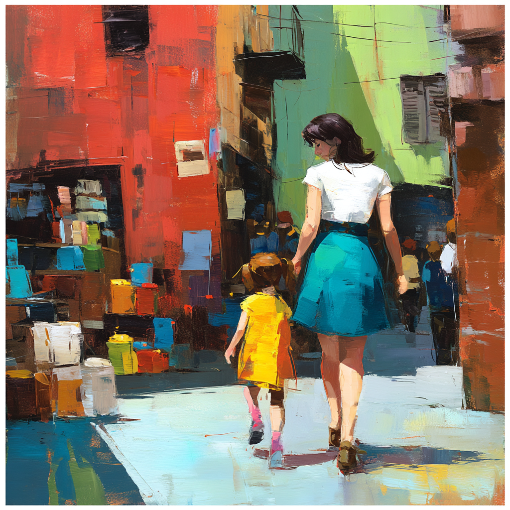 Mother's Day Market Adventure Numbered Painting Kits