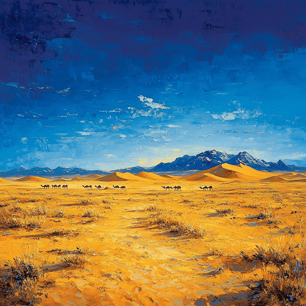 Silk Road's Gobi Desert Numbered Painting Kits