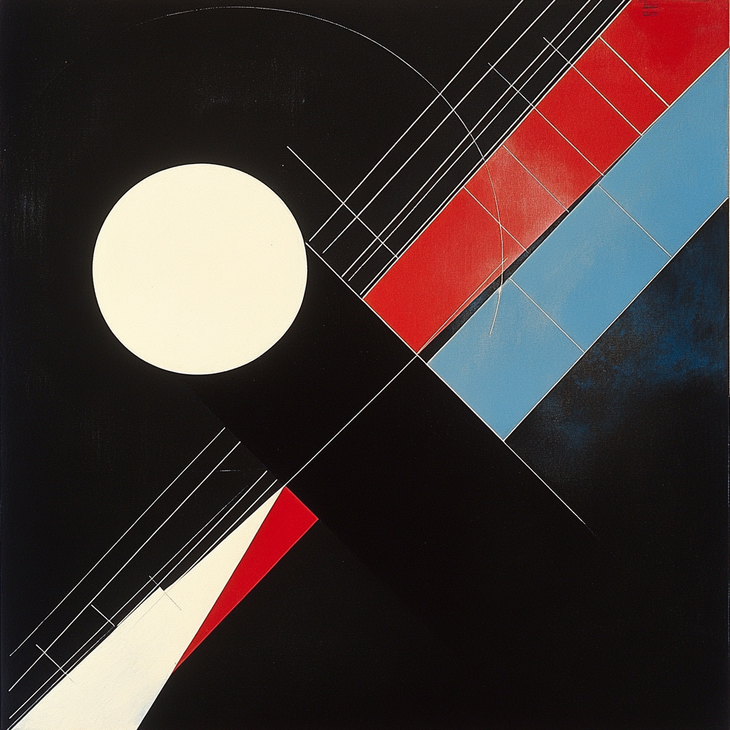 Kazimir Malevich Inspired Orbital Suprematist Grid DIY paint by numbers