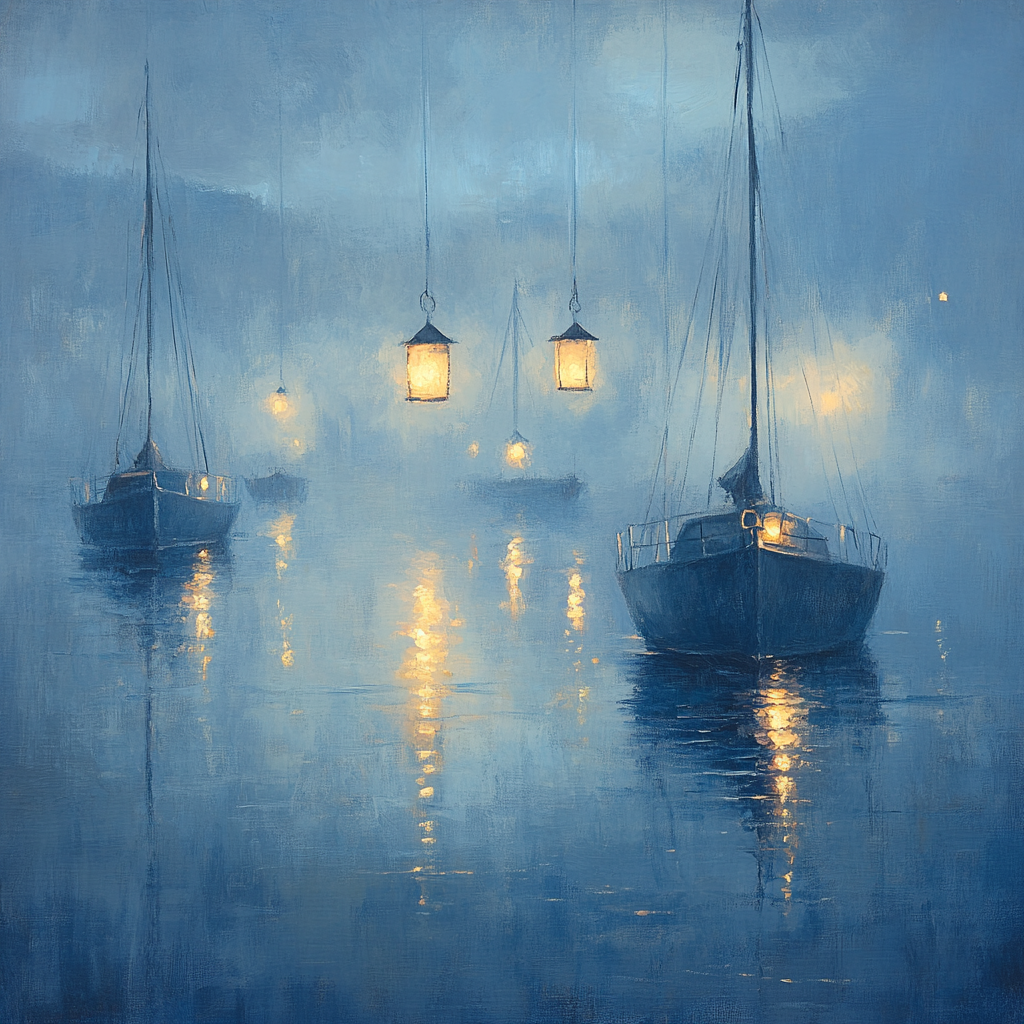 Whistler Inspired Nocturne On The Lake DIY paint by numbers