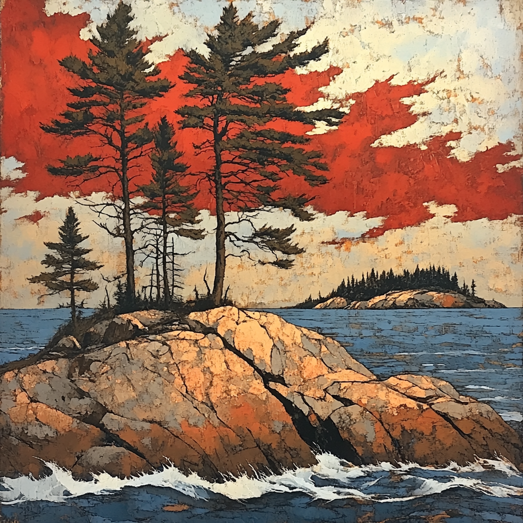 Arthur Lismer Inspired Georgian Bay Gale Painting by numbers kit