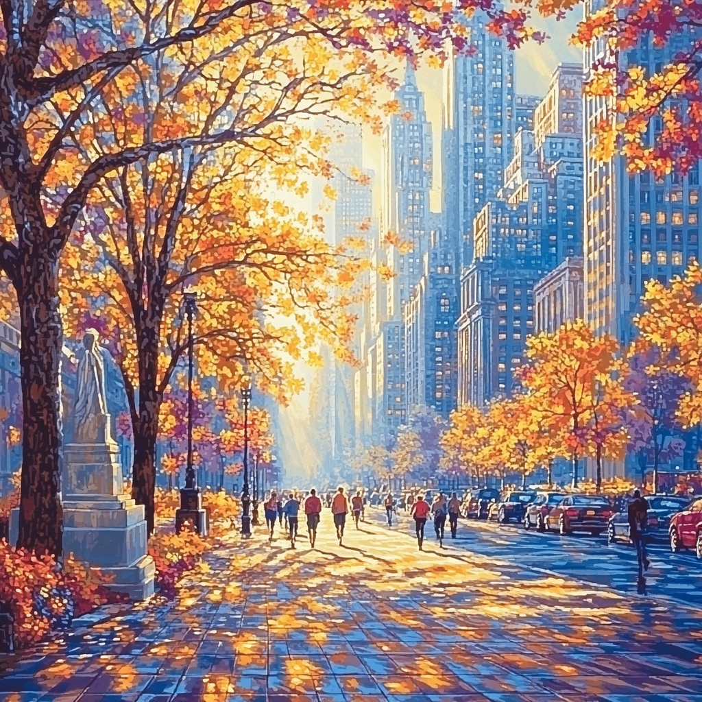 Paseo De La Reforma Angel View Mexico City Mexico paint by number