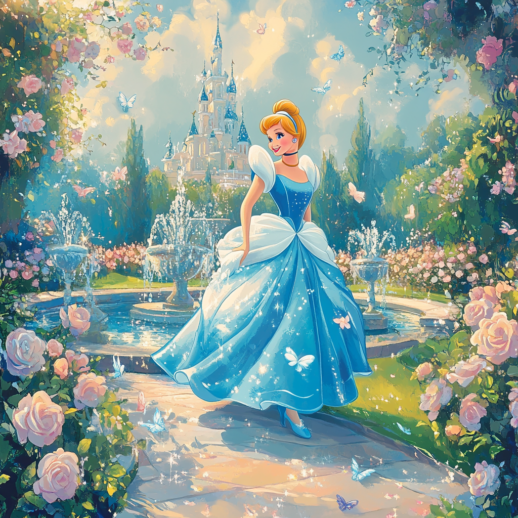 Cinderella’s Royal Garden Walk paint by number