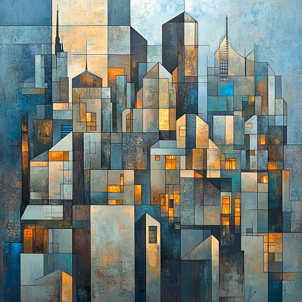Pablo Picasso Inspired Cubist Cityscape Paint by numbers kits