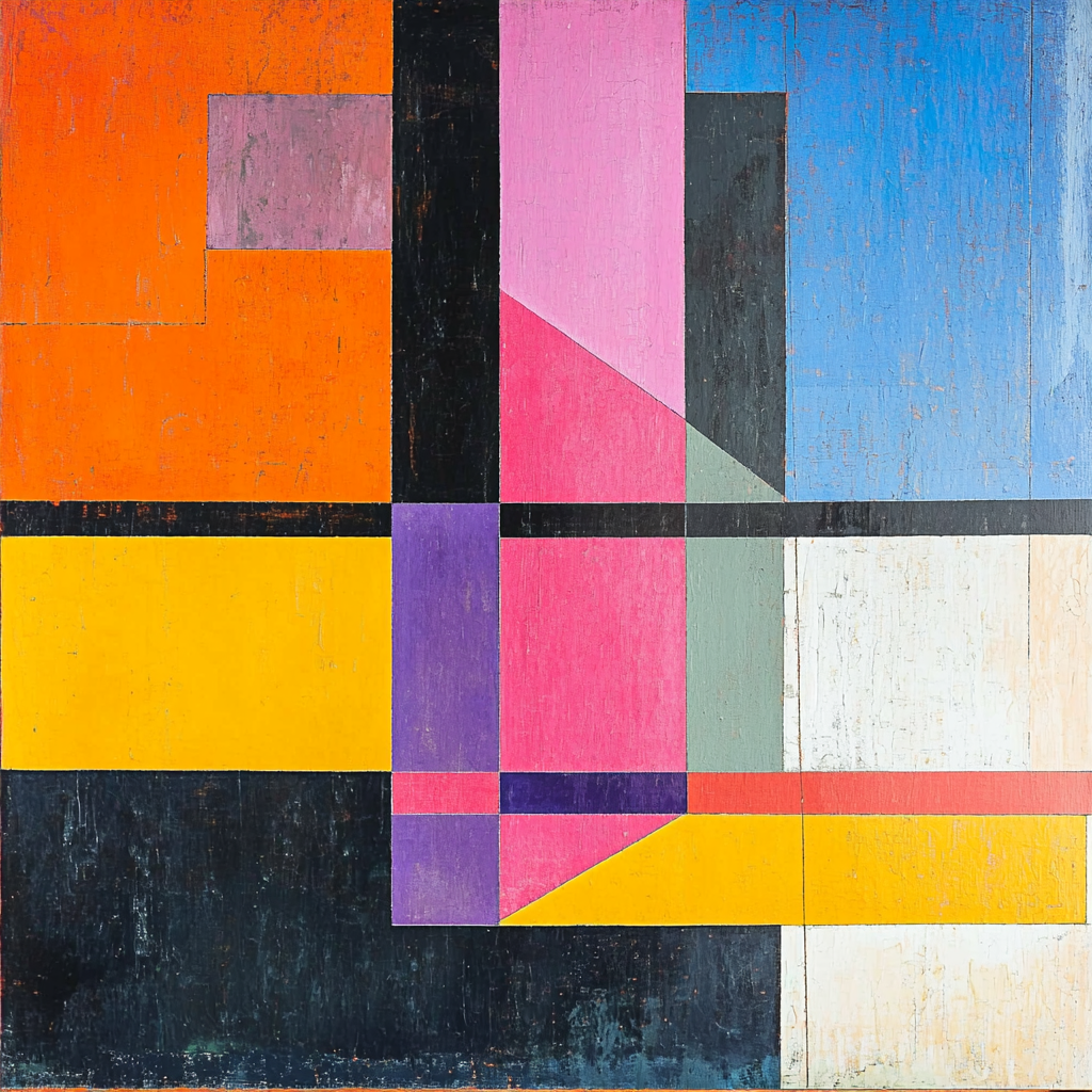 Kazimir Malevich Inspired Contrast Of Space Numbered Painting Kits