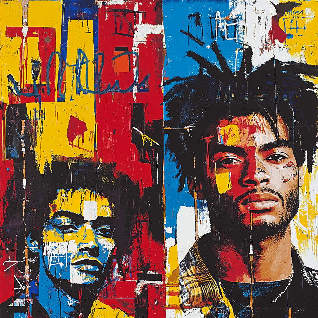 Jean-Michel Basquiat Inspired Vibrant Urban Art Collage Painting By Numbers Kit