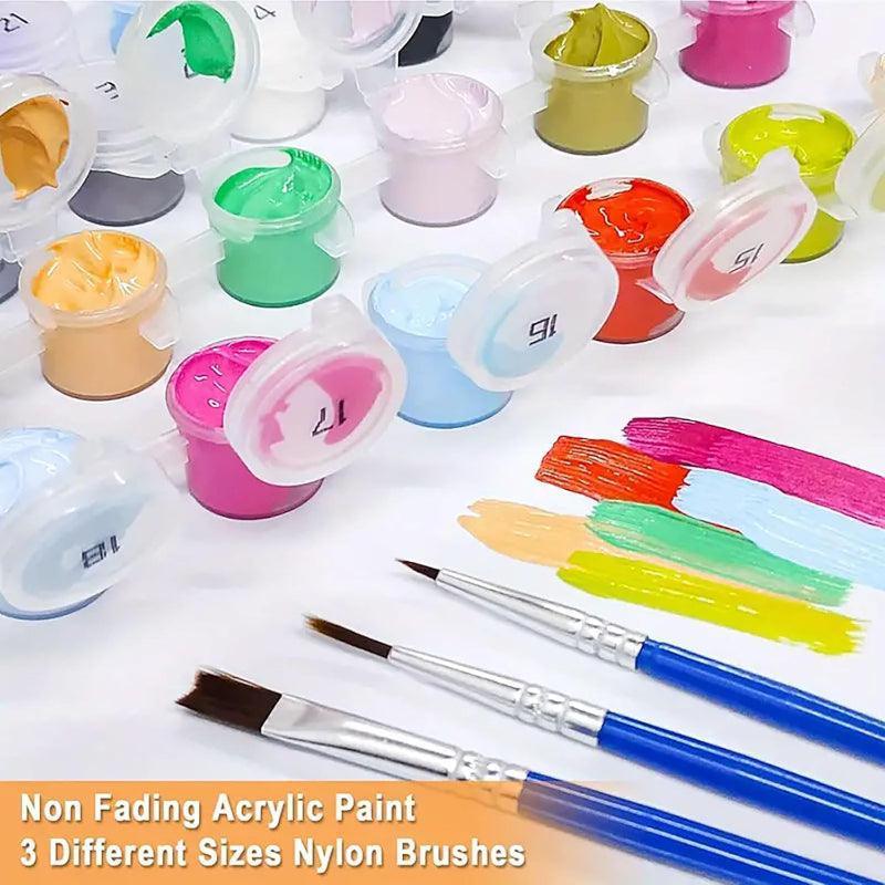 Christmas Santa Claus And Reindeer Paint By Numbers Kit