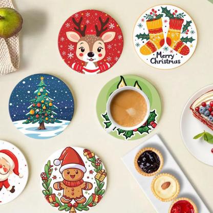 Christmas Vibe Paint By Numbers Coaster Painting By Numbers Set