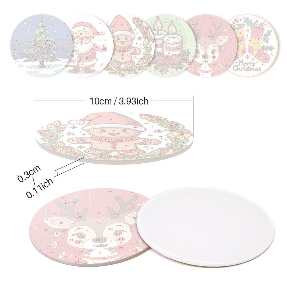 Christmas Vibe Paint By Numbers Coaster Painting By Numbers Set