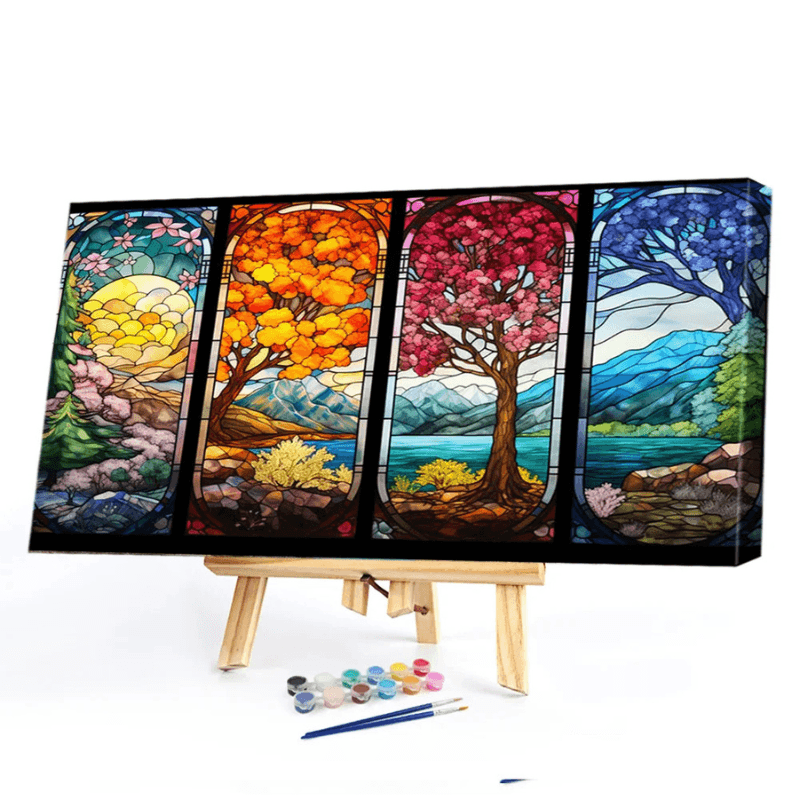 Four Seasons Glass Painting Paint By Numbers Kit – Artistry Rack