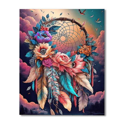 Floral Dreamscape Paint By Diamond Canvas Kit