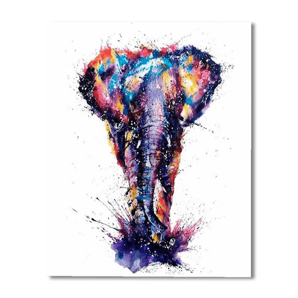 Watercolor Elephant Paint By Numbers Painting Kit