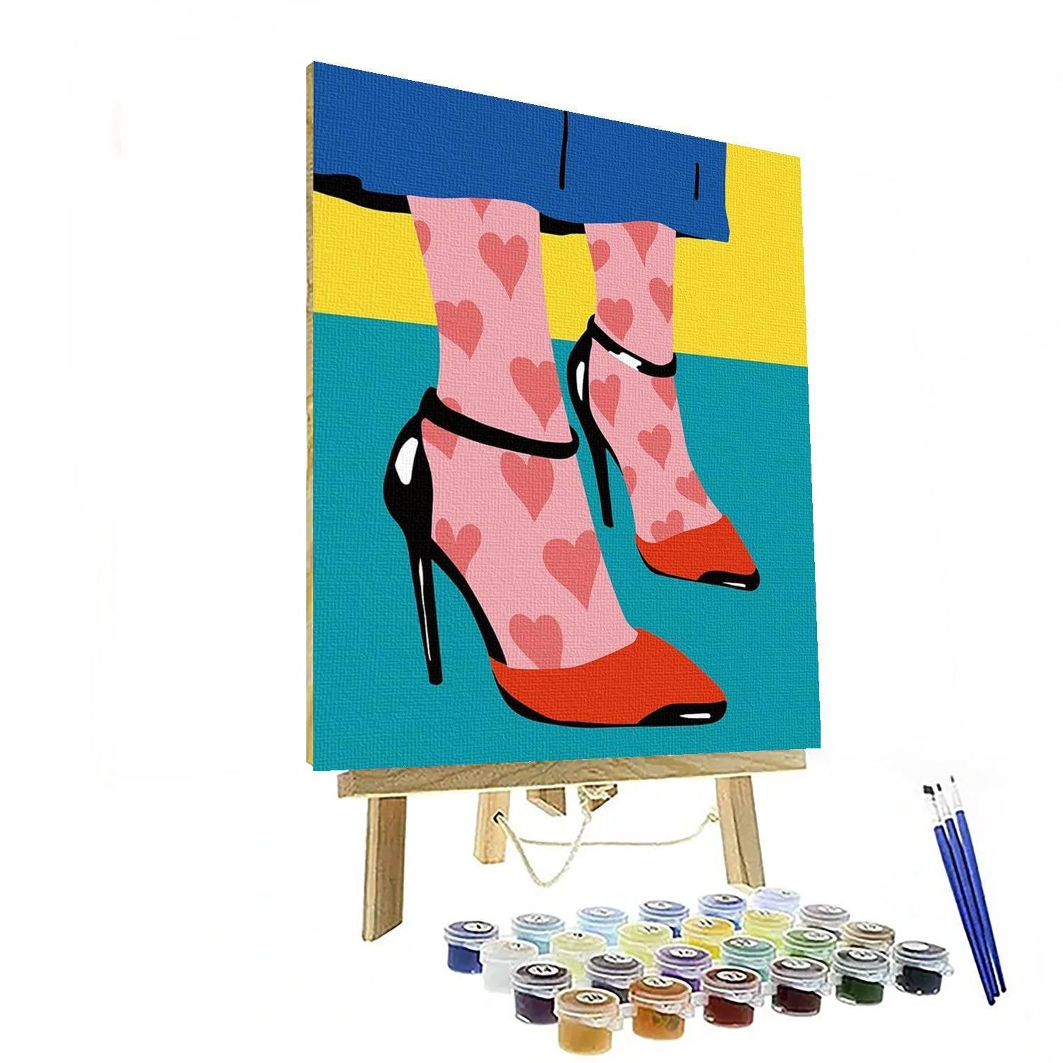 2 Piece Footwear Paint By Numbers Kit - Artistry Rack