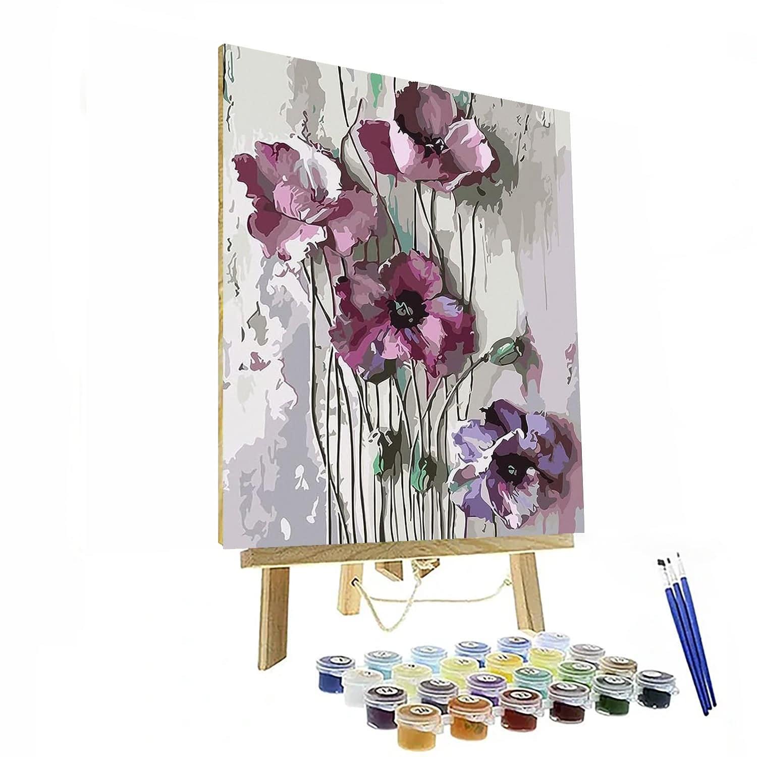 Floral Symphony Paint By Number Dual Canvas Kit