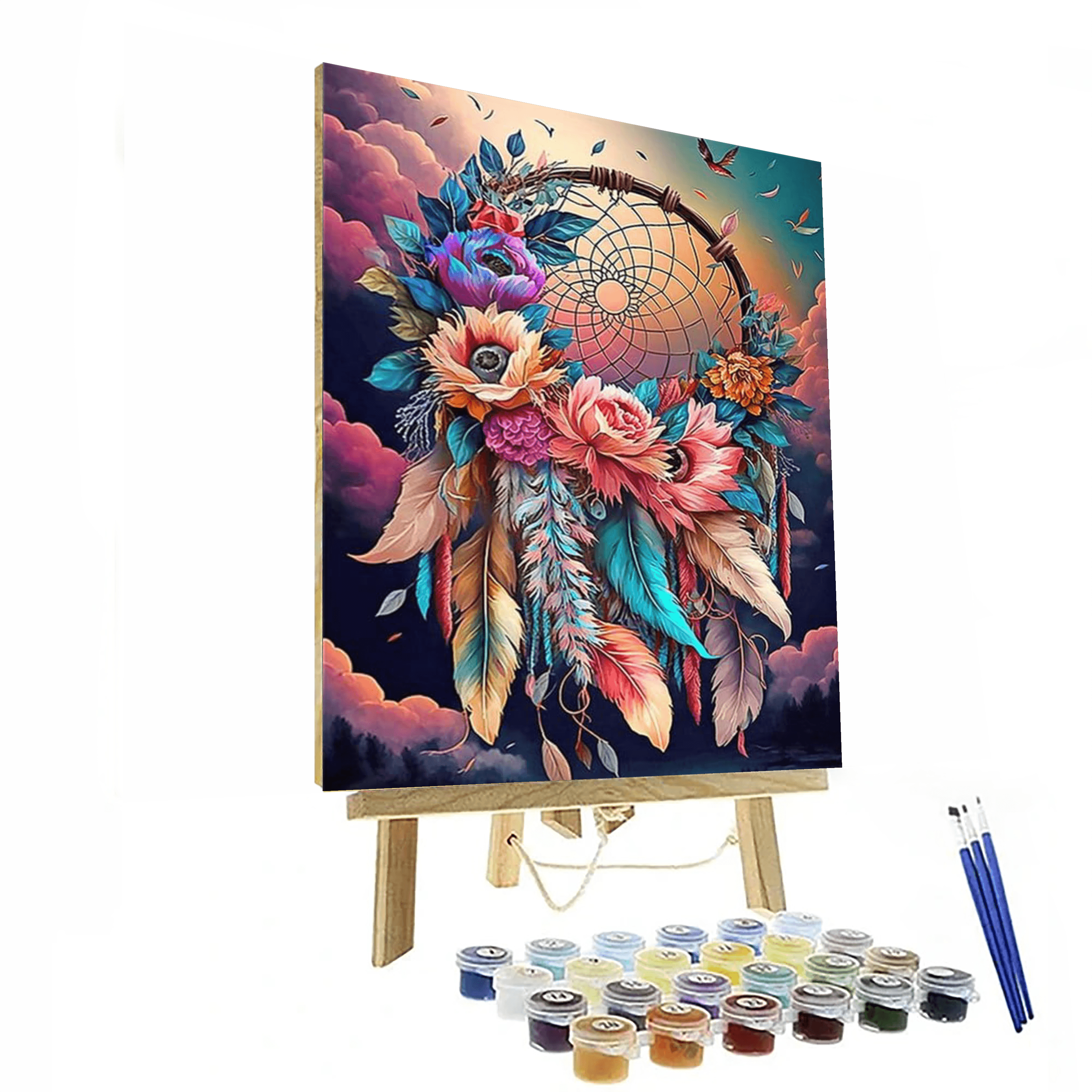 Floral Dreamscape Paint By Diamond Canvas Kit