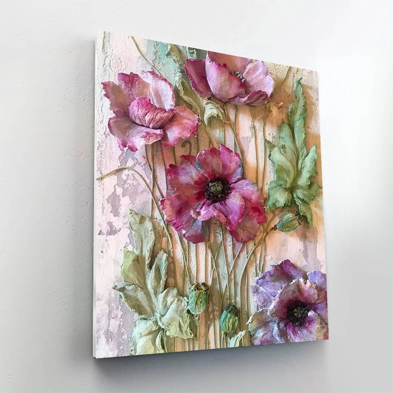 Floral Symphony Paint By Number Dual Canvas Kit