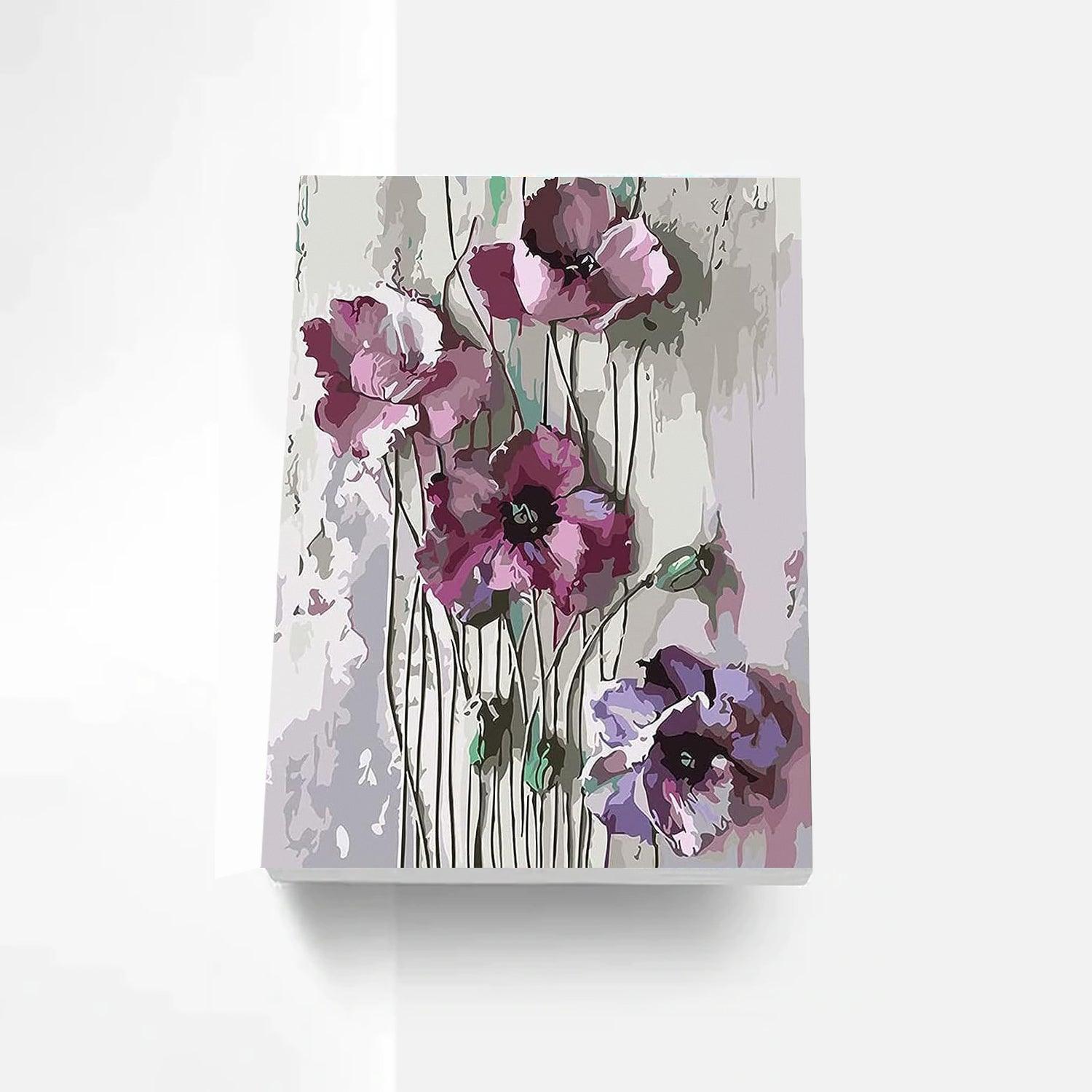 2 Pieces Elegant Flowers Paint By Numbers Kit - Artistry Rack