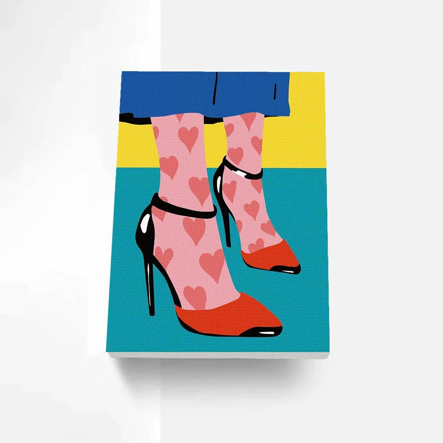 2 Piece Footwear Paint By Numbers Kit - Artistry Rack