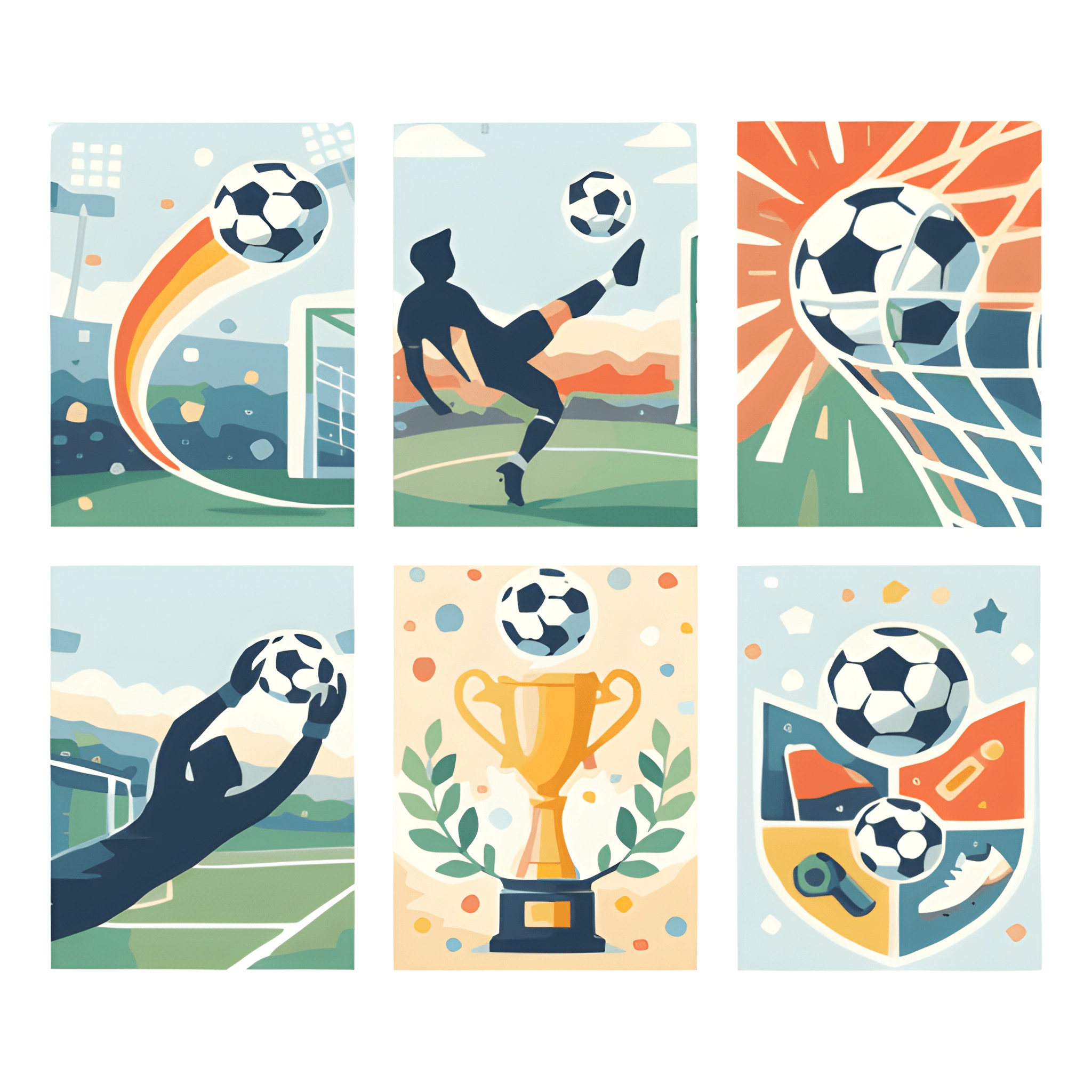 FIFA 2026 Football Mini Canvas Paint By Number Kit Pack Of 6