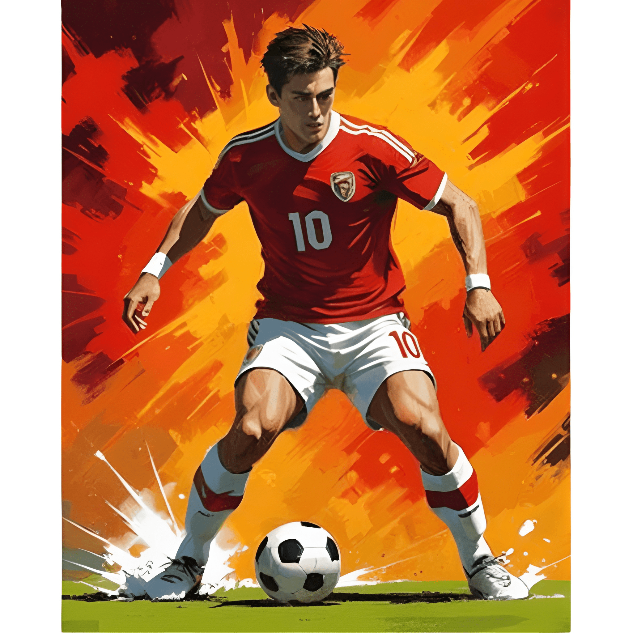 FIFA 2026 Football Player Action Paint By Number DIY Canvas Kit