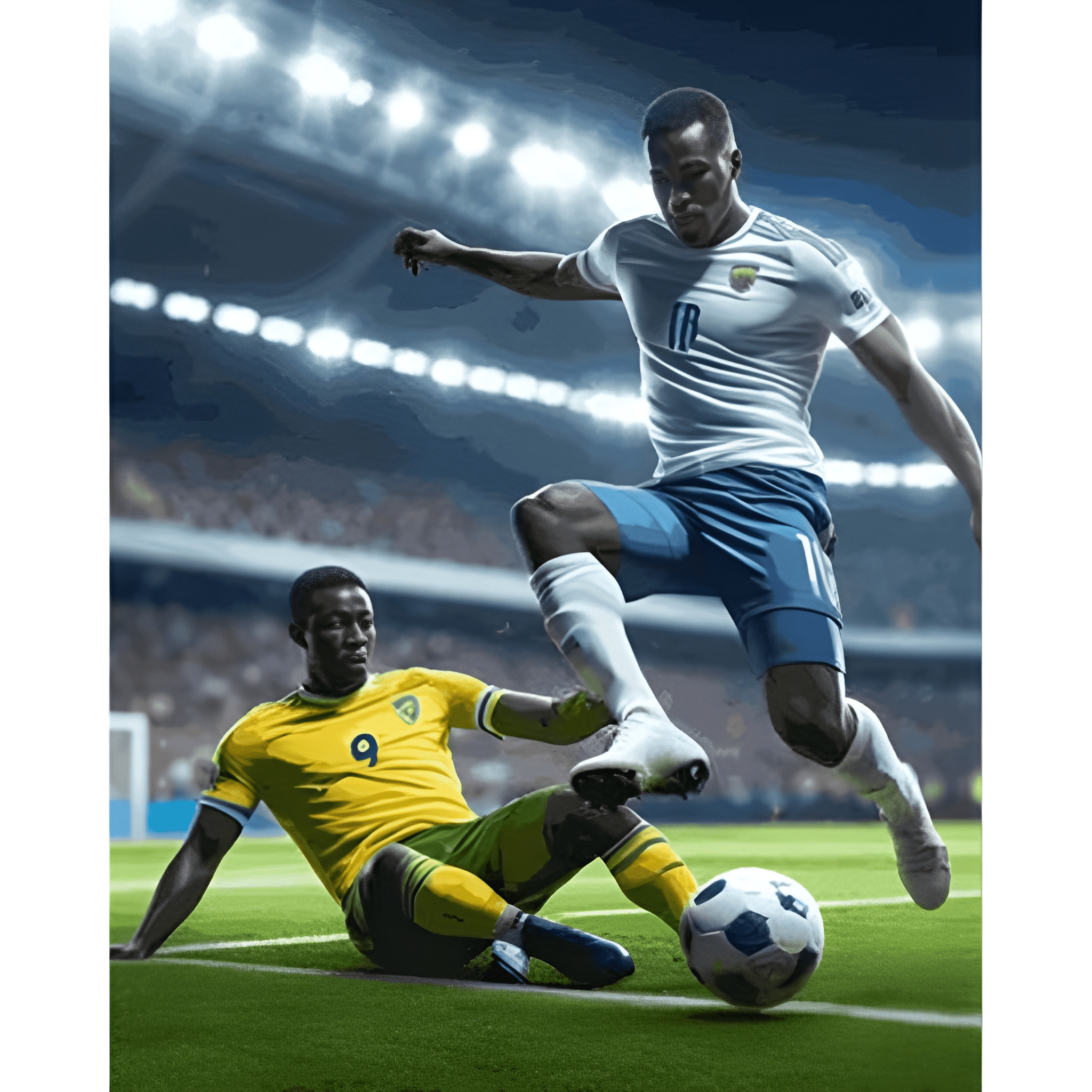FIFA 2026 Soccer Player Sliding Tackle Paint By Number Canvas Kit
