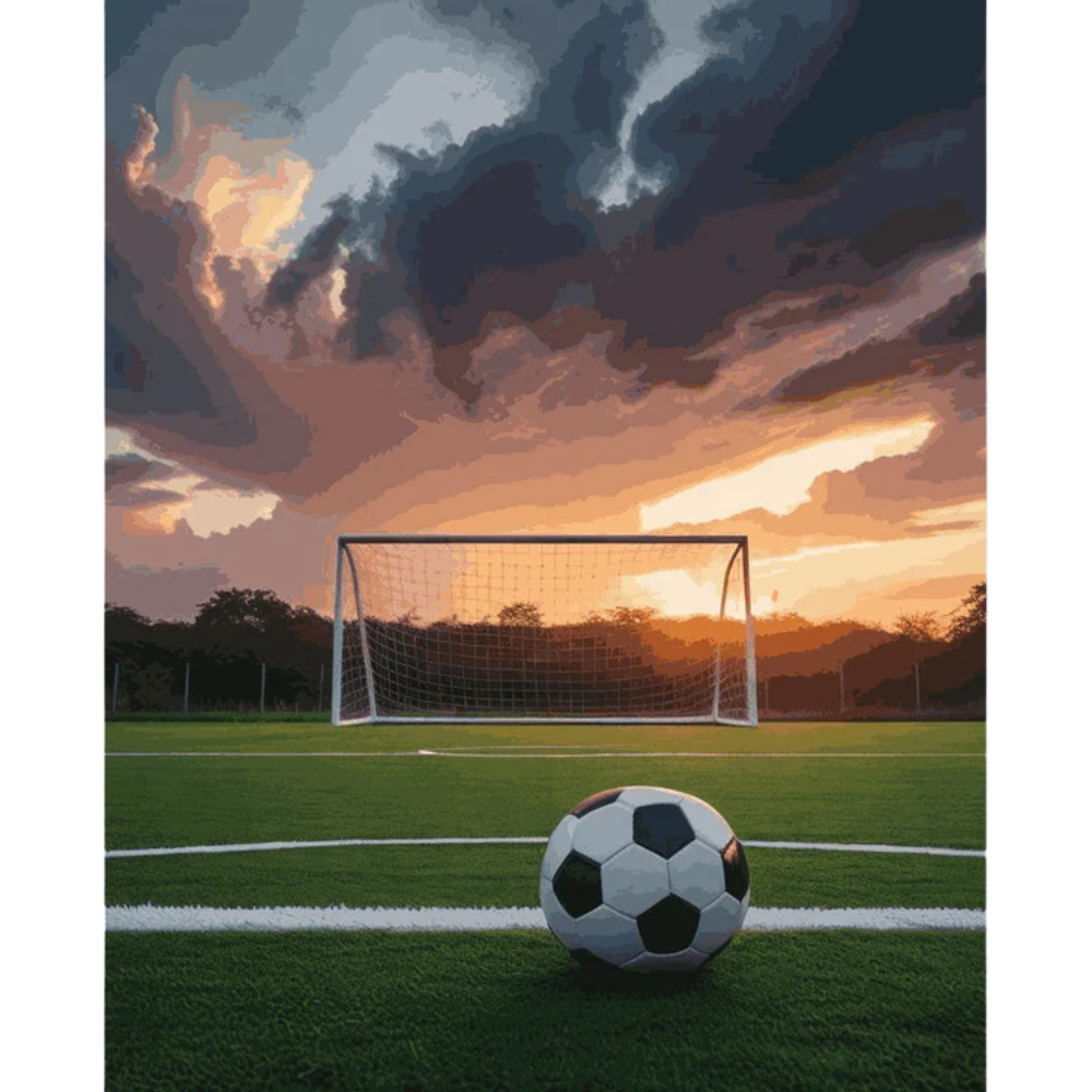   FIFA 2026 Soccer And Field Paint By Numbers Kit Sunset Canvas Art