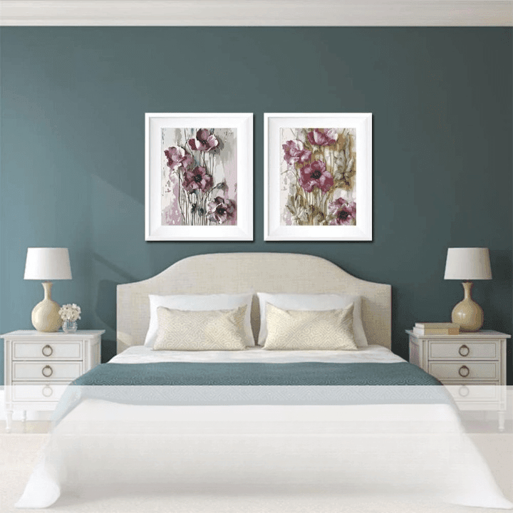 Floral Symphony Paint By Number Dual Canvas Kit