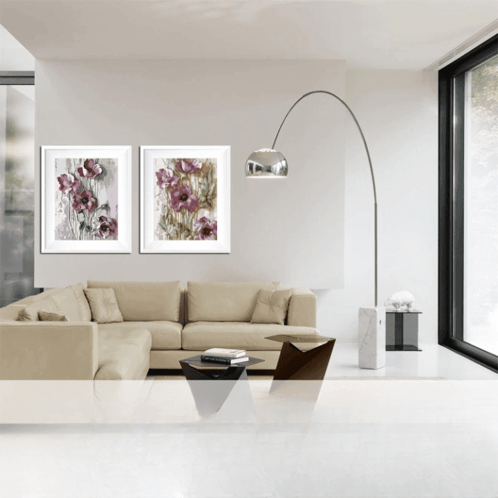 Floral Symphony Paint By Number Dual Canvas Kit