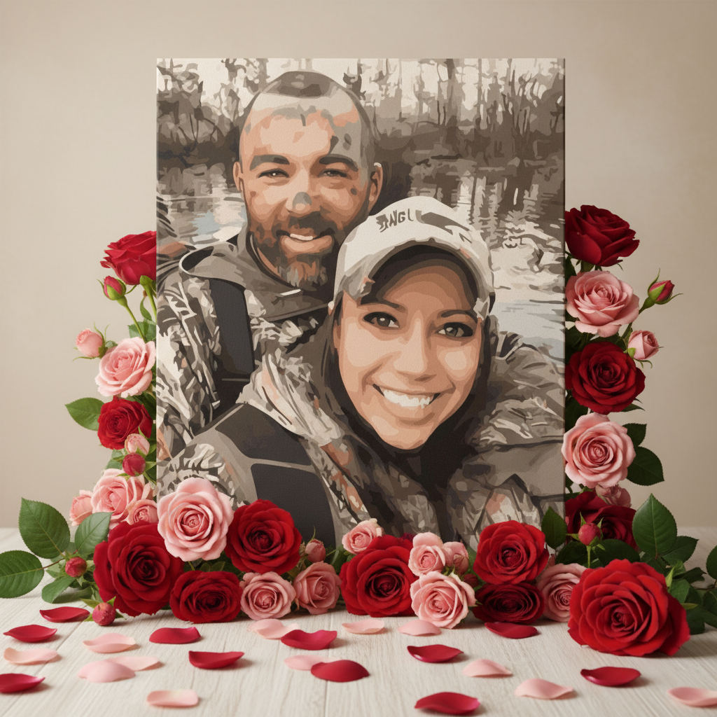 Personalized Photo Paint By Number Set For Valentines Day