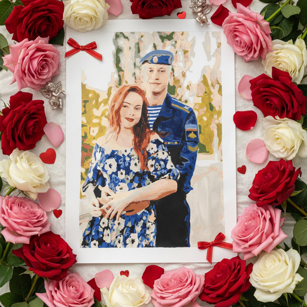 Personalized Photo Paint By Number Set For Valentines Day