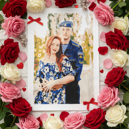 Personalized Photo Paint By Number Set For Valentines Day