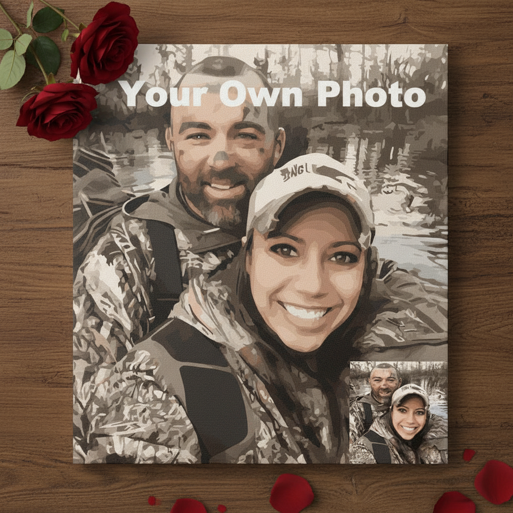 Personalized Photo Paint By Number Set For Valentines Day