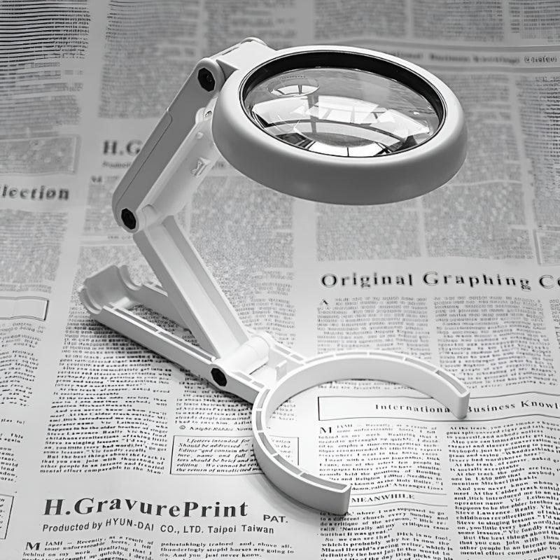 Portable LED Folding Magnifier With Light For Reading And Painting