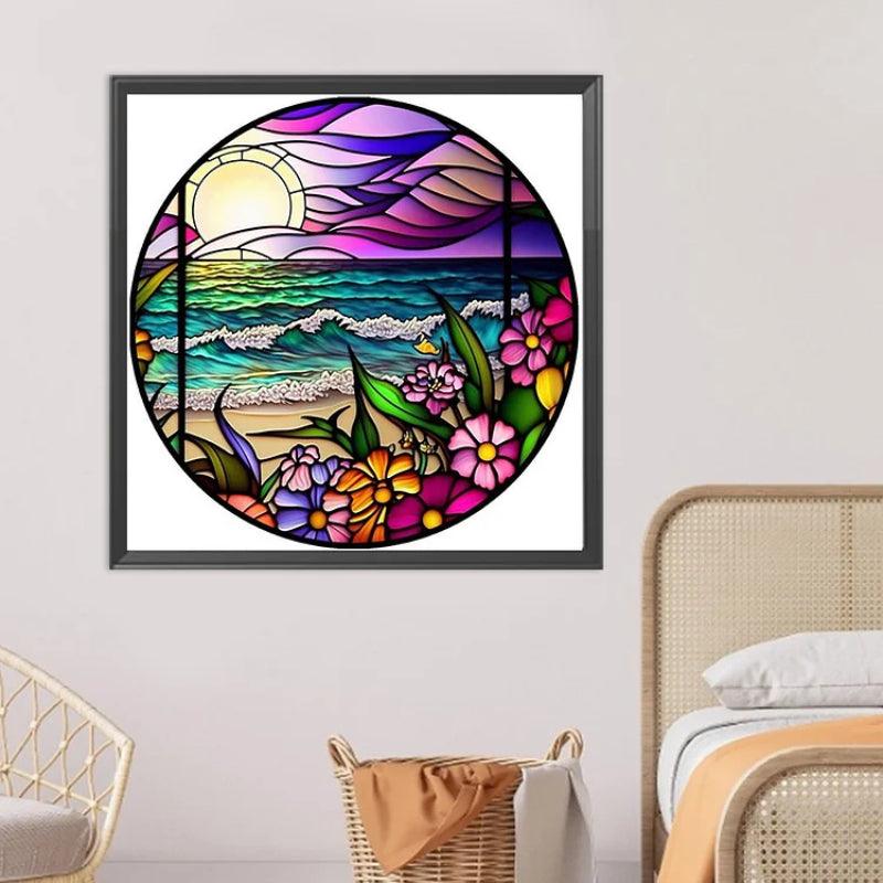 Seaside Glass Painting Paint By Numbers Acrylic Painting Kit