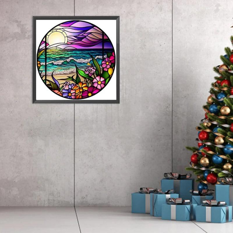 Seaside Glass Painting Paint By Numbers Acrylic Painting Kit