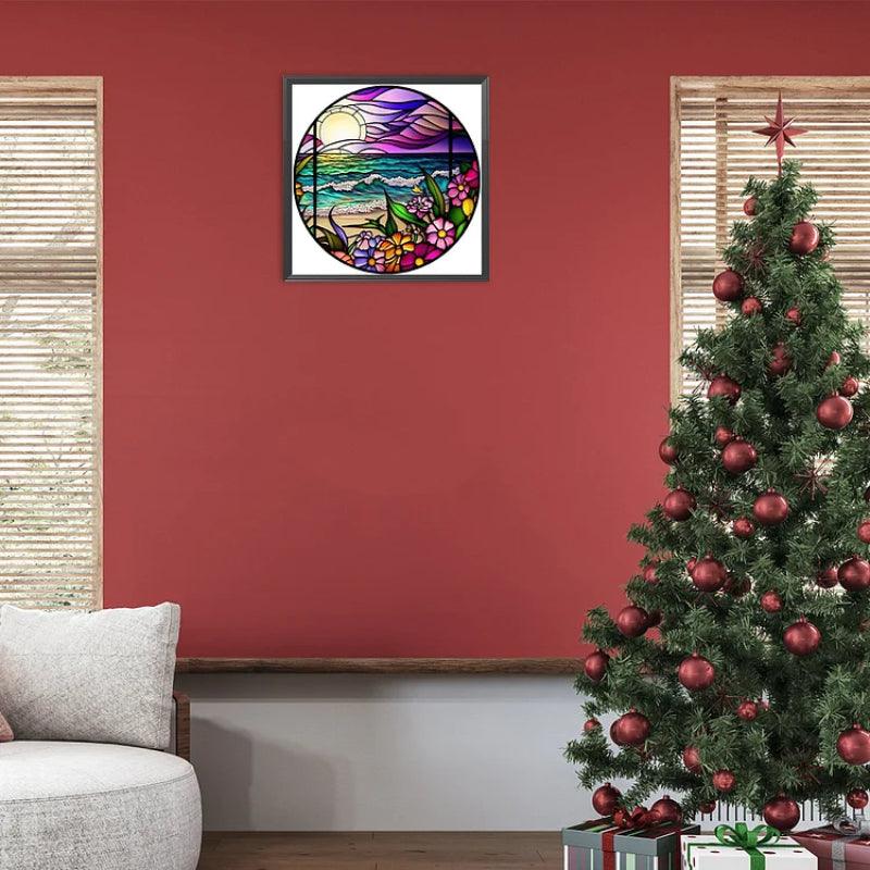 Seaside Glass Painting Paint By Numbers Acrylic Painting Kit