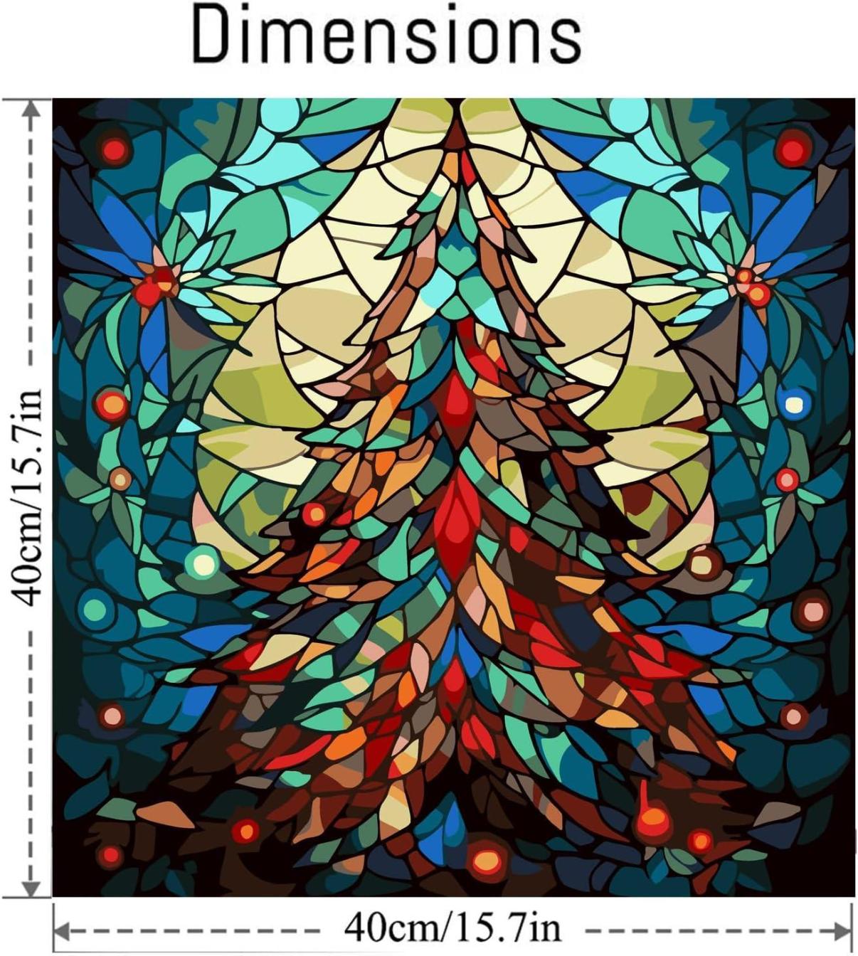 Stained Glass Christmas Tree Paint By Numbers Kit – Artistry Rack