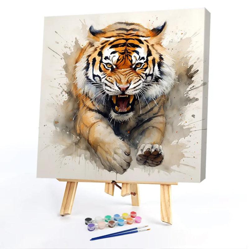 Tiger Themed Paint By Numbers Acrylic Painting Kit