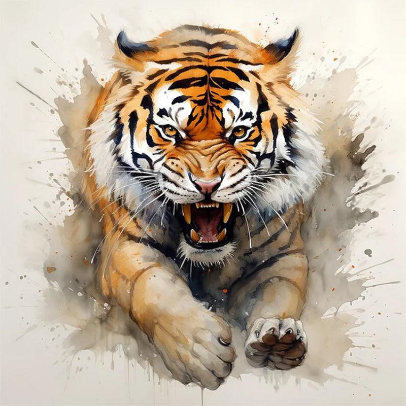 Tiger Themed Paint By Numbers Acrylic Painting Kit