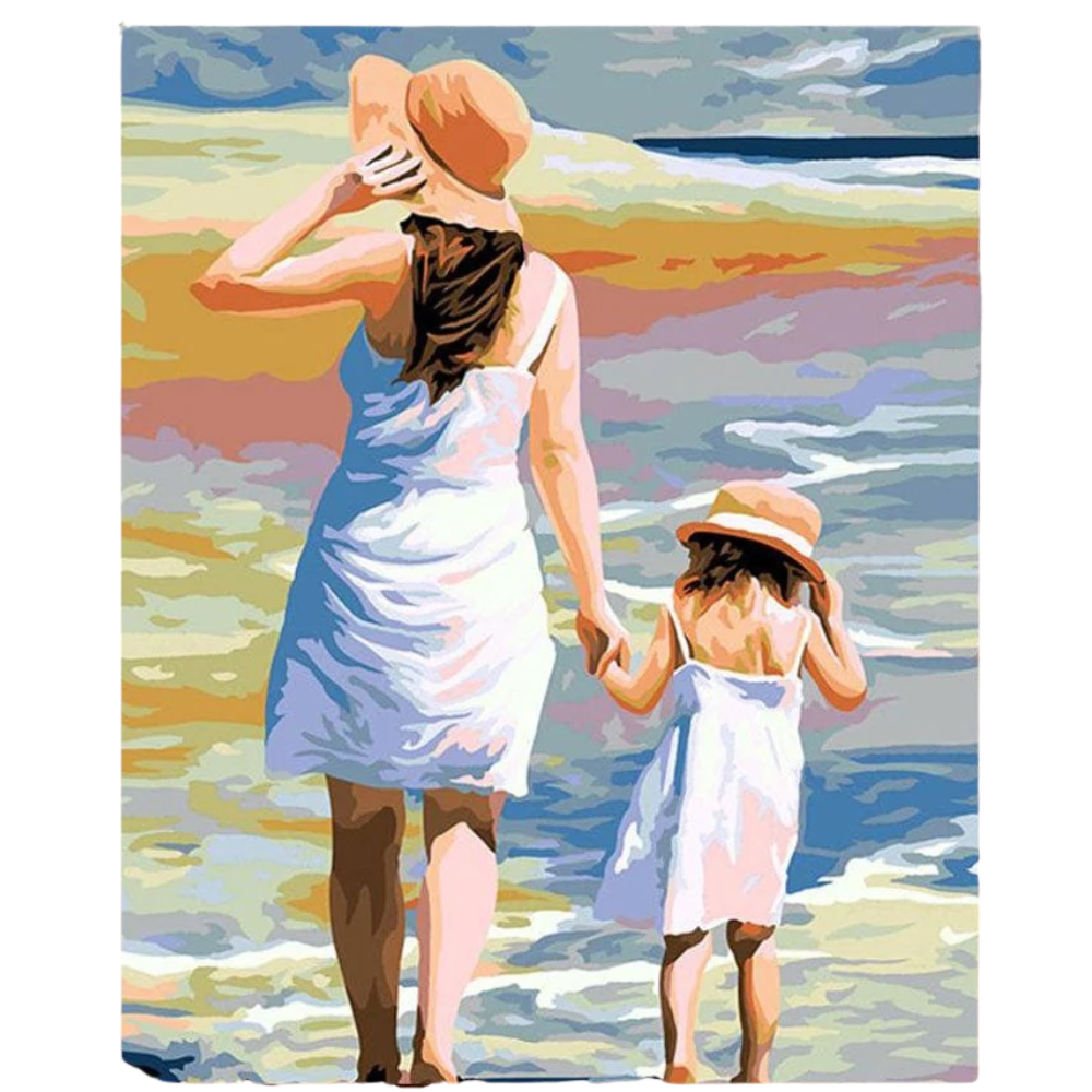 Coastal Maternal Journey DIY Canvas Painting Kit