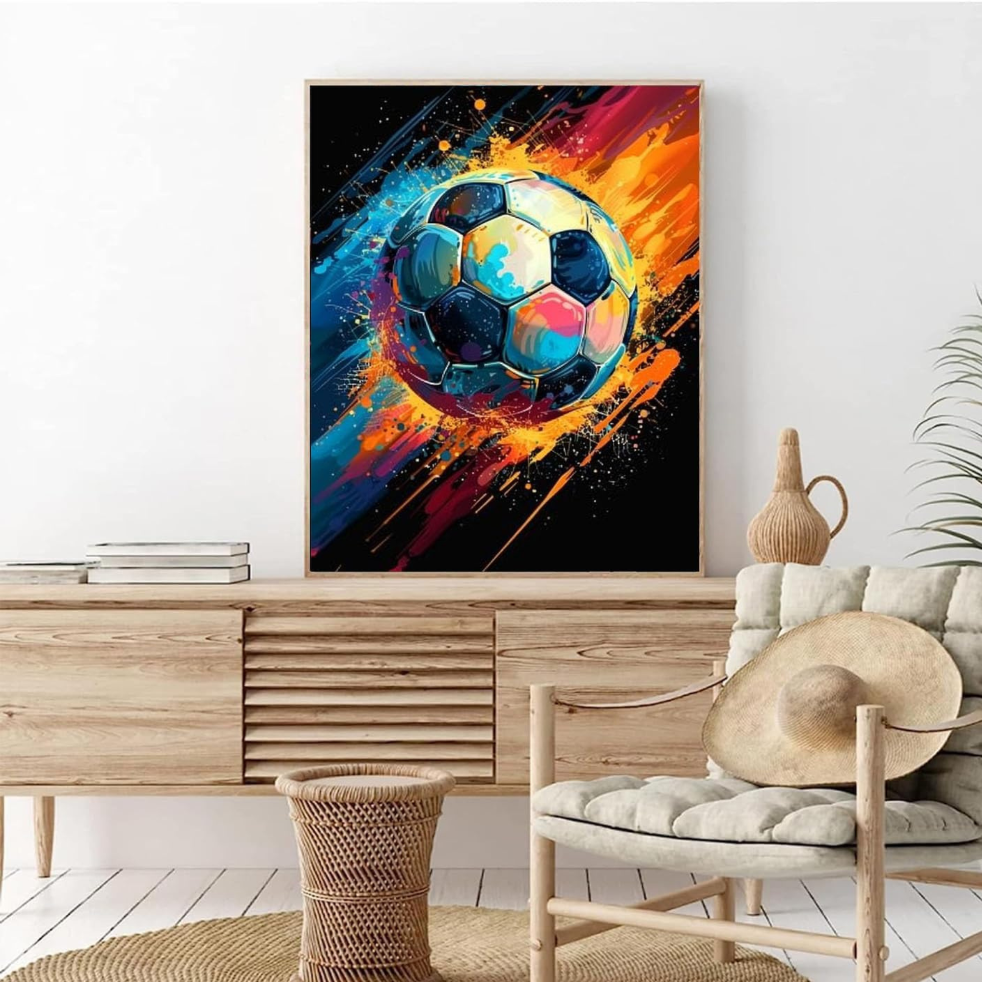 FIFA 2026 Abstract Soccer Art Paint By Numbers