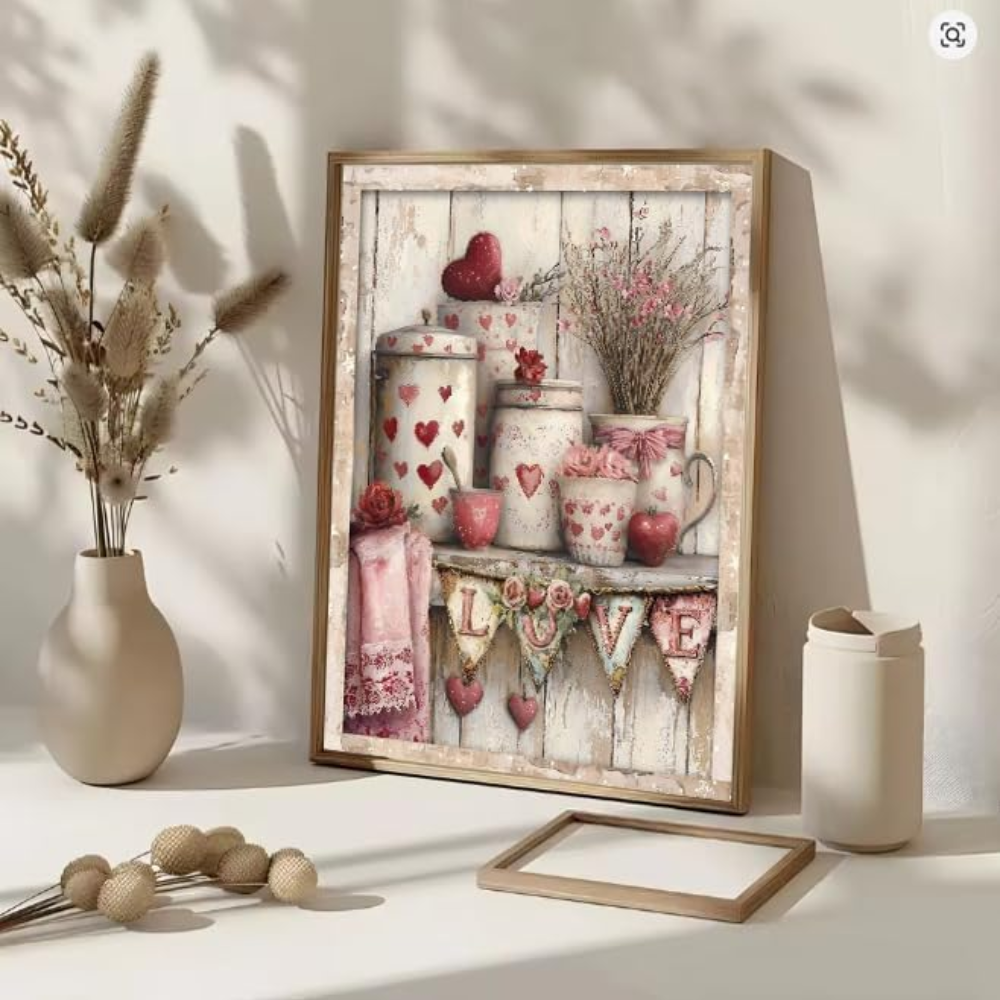 Valentine’s Day Paint by Numbers Kit for Adults DIY Canvas 12x16