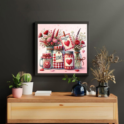Valentine’s Day Paint by Numbers Kit for Adults DIY Canvas Art