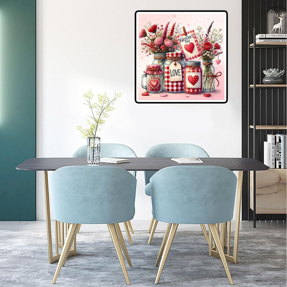 Valentine’s Day Paint by Numbers Kit for Adults DIY Canvas Art