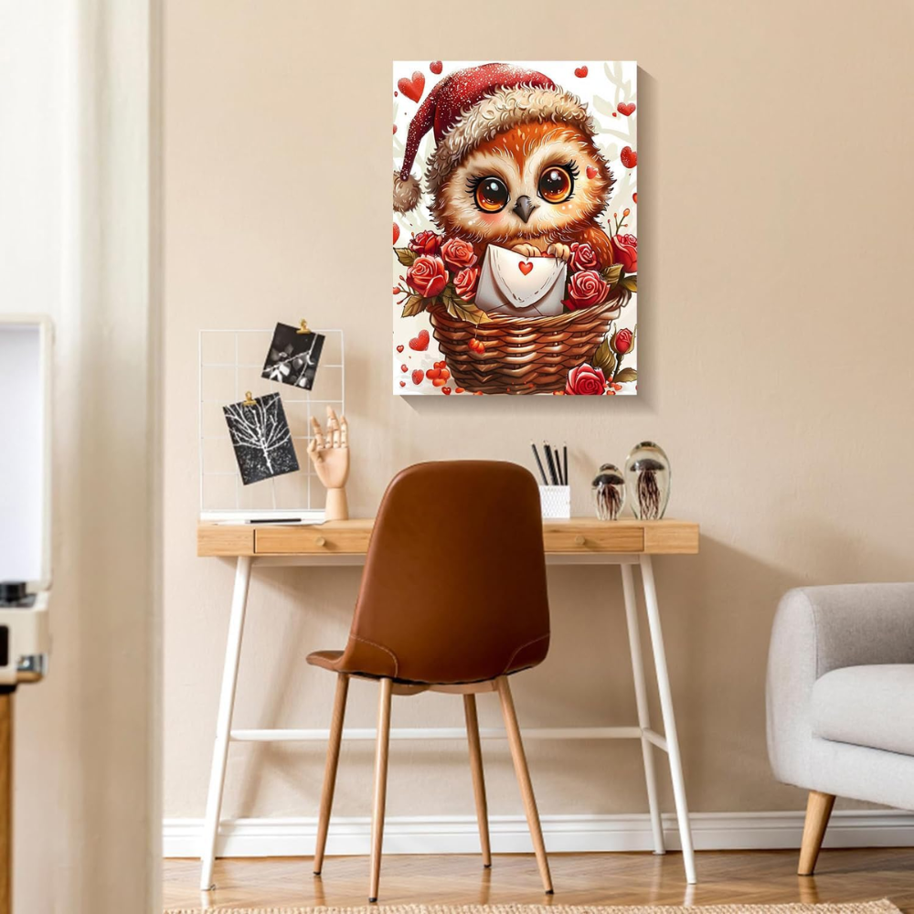 Squirrels Paint by Numbers Kit Rose Bush Love Canvas Art 16x20