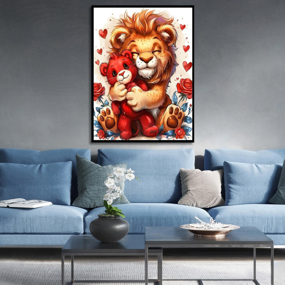 Squirrels Paint by Numbers Kit Rose Bush Love Canvas Art 16x20