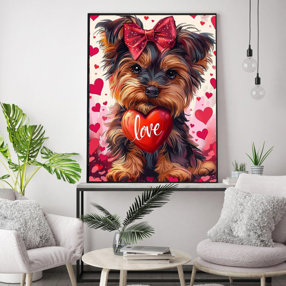 Squirrels Paint by Numbers Kit Rose Bush Love Canvas Art 16x20