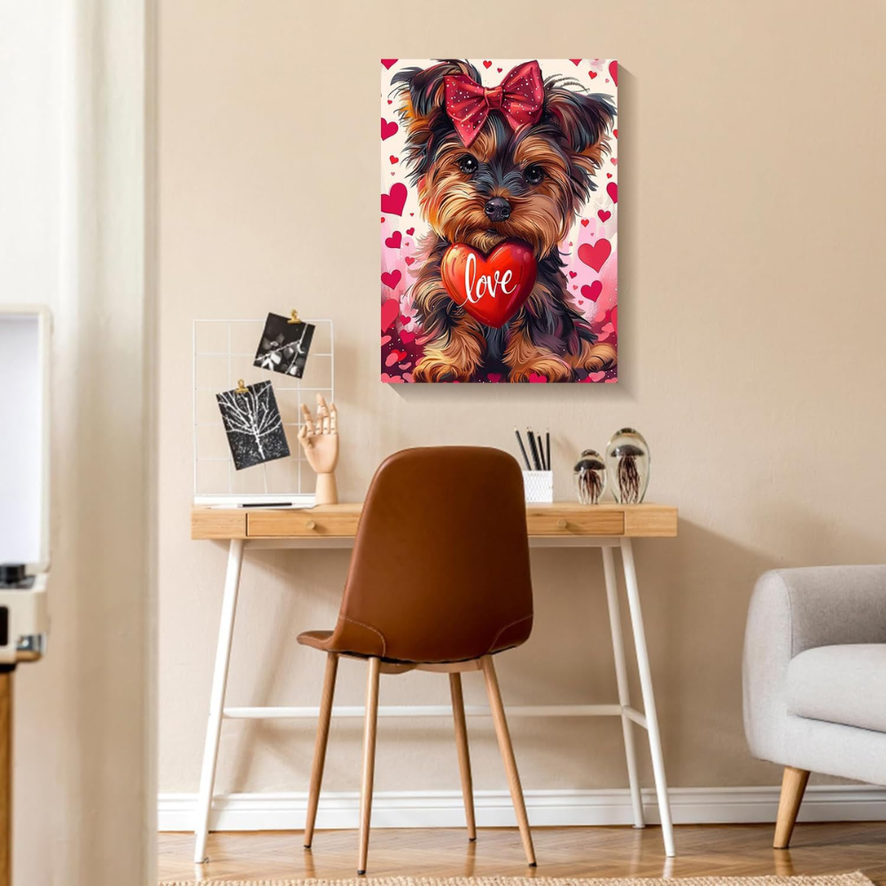 Squirrels Paint by Numbers Kit Rose Bush Love Canvas Art 16x20