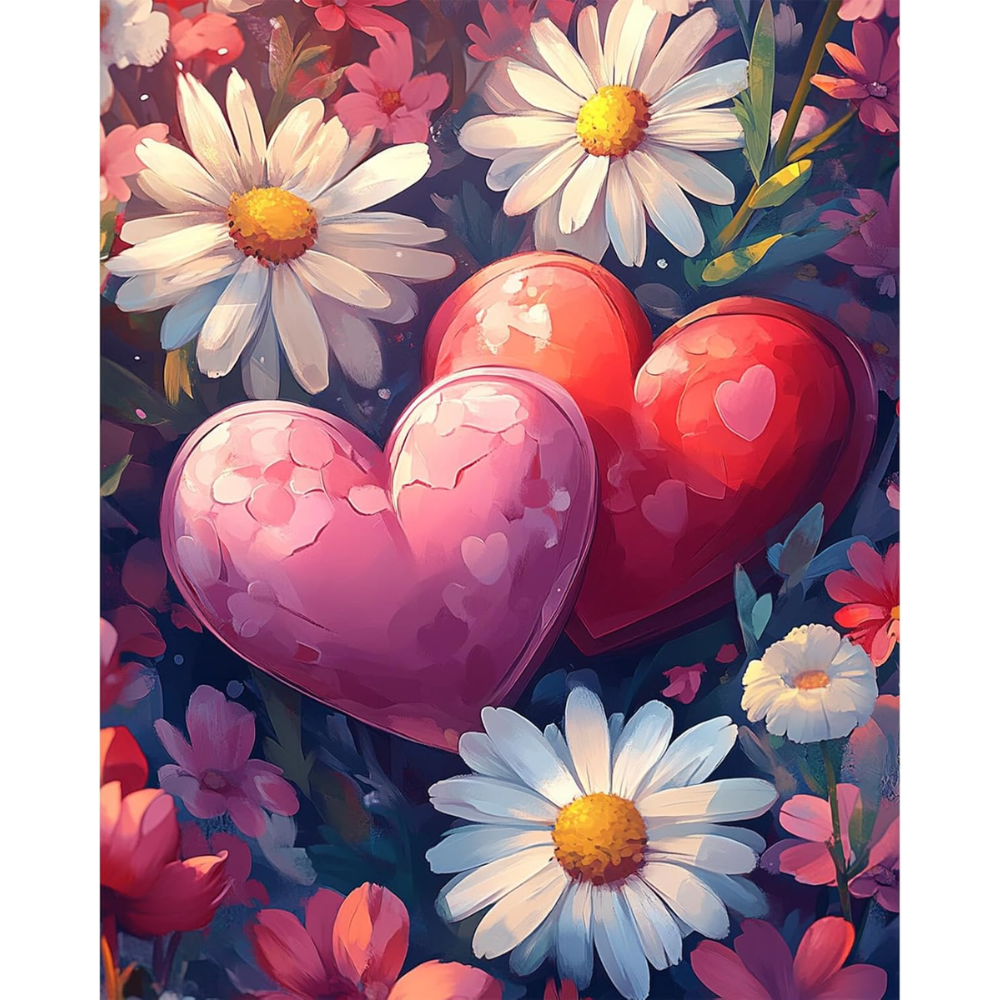 Valentine Gnome Truck Paint by Numbers Kit for Adults DIY Canvas 16x20